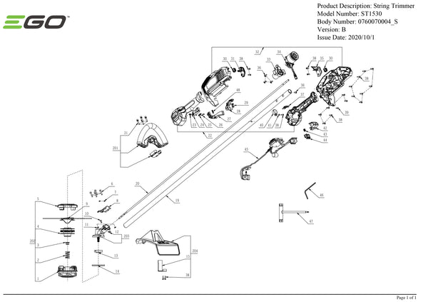 ST1530 (VERSION B) PARTS DIAGRAM