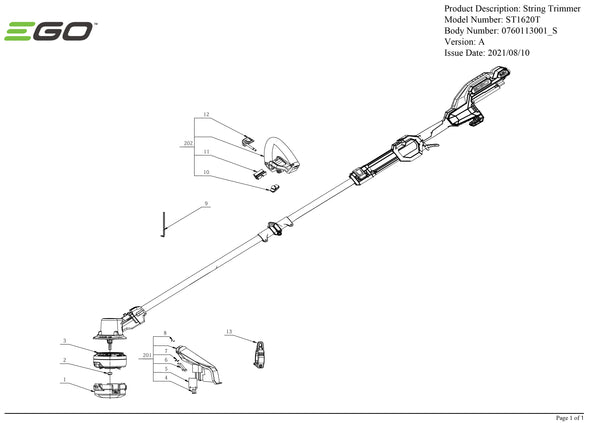ST1620T PARTS DIAGRAM