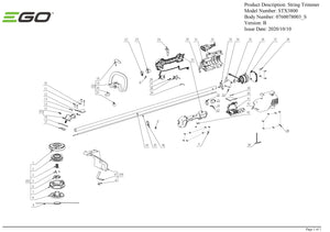 STX3800 (VERSION B) Parts Diagram