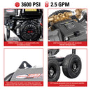 Simpson SuperPro Roll-Cage 3600 PSI 2.5 GPM Honda GX200 Gas Pressure Washer (SW3625HADS-S)