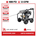 Simpson SuperPro Roll-Cage 4000 PSI 3.5 GPM Honda GX270 Gas Pressure Washer (SW4035HADM-S)
