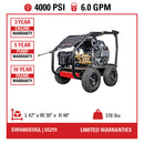 Simpson SuperPro Roll-Cage 4000 PSI 6.0 GPM CRX 680 Gas Pressure Washer (SW4060SUGL)