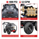 Simpson SuperPro Roll-Cage 4000 PSI 6.0 GPM CRX 680 Gas Pressure Washer (SW4060SUGL)