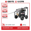 Simpson SuperPro Roll-Cage 4200 PSI 4.0 GPM Honda GX390 Gas Pressure Washer (SW4240HCBM)