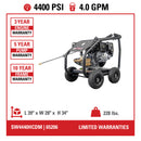 Simpson SuperPro Roll-Cage 4400 PSI 4.0 GPM Honda GX390 Gas Pressure Washer (SW4440HCDM-S)