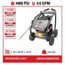 Simpson SuperPro Roll-Cage 4400 PSI 4.0 GPM CRX 420 Gas Pressure Washer (SRC4440111)
