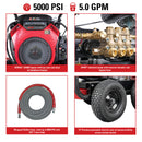 Simpson SuperPro Roll-Cage 5000 PSI 5.0 GPM Honda GX690 Gas Pressure Washer (SW5050HUGL-S)