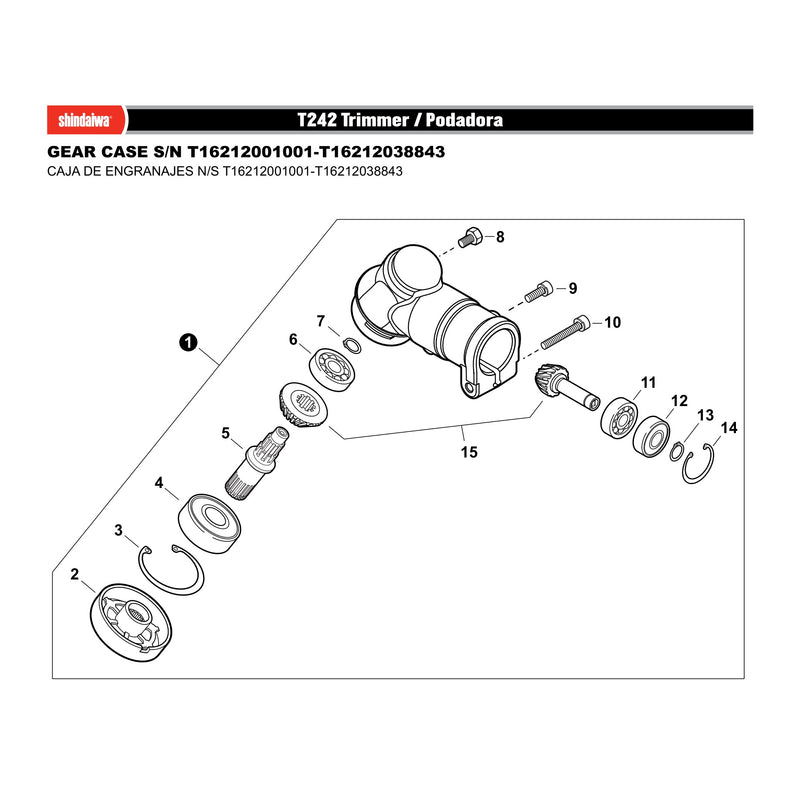 GEAR CASE S N T16212001001 T16212038843