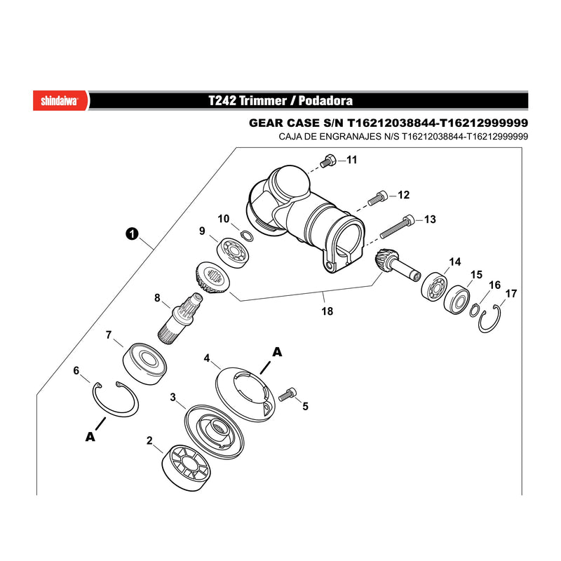 GEAR CASE S N T16212038844 T16212999999