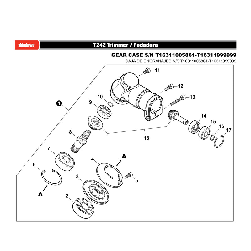 GEAR CASE S N T16311005861 T16311999999