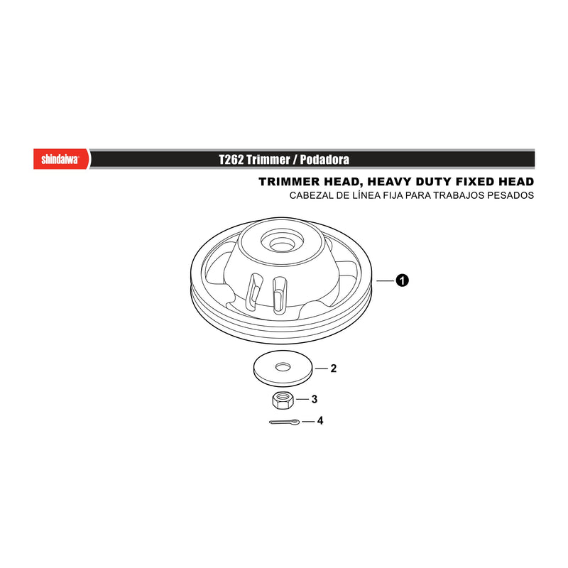 TRIMMER HEAD HEAVY DUTY FIXED HEAD