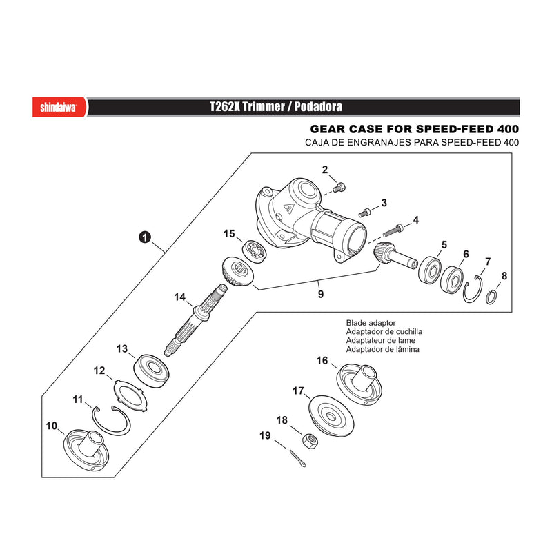 GEAR CASE FOR SPEED FEED 400