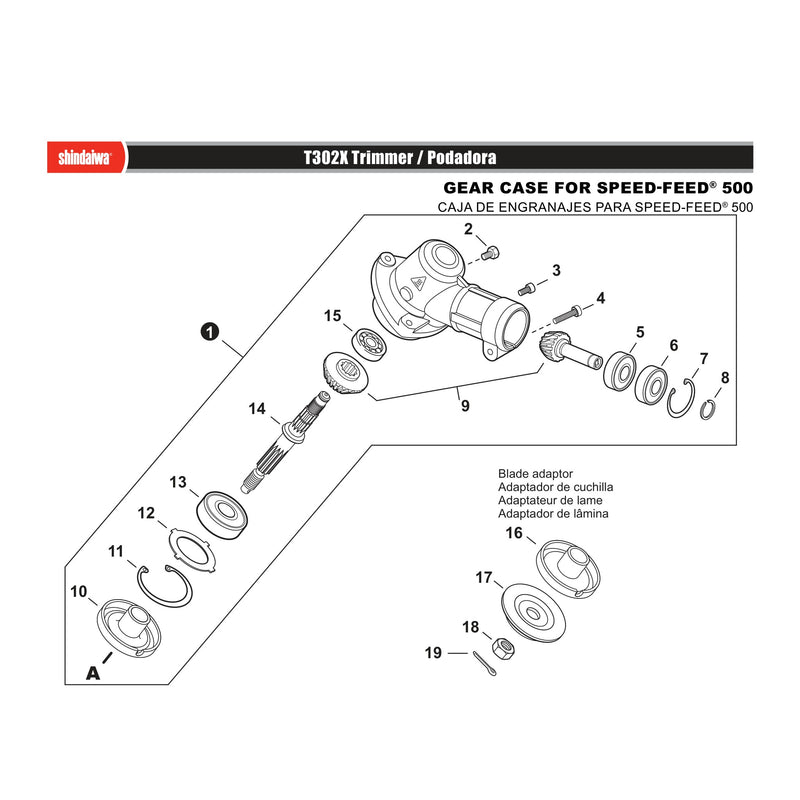 GEAR CASE FOR SPEED FEED 500
