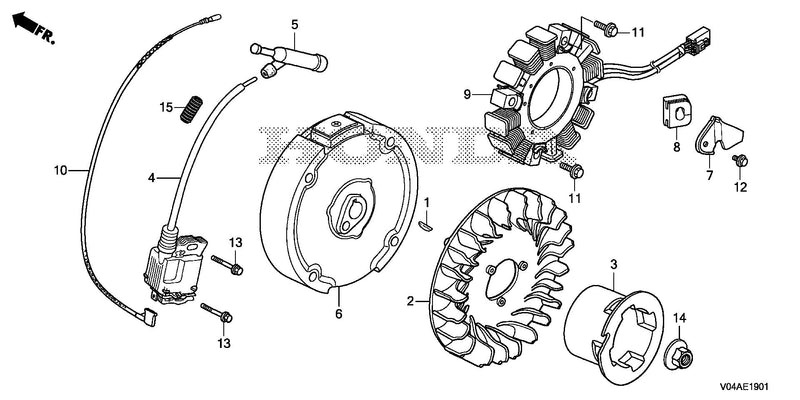 FLYWHEEL@IGNITION COIL   (2)