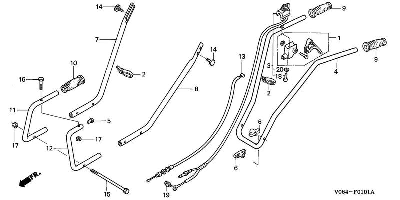 HANDLEBAR@THROTTLE LEVER (6081152-)