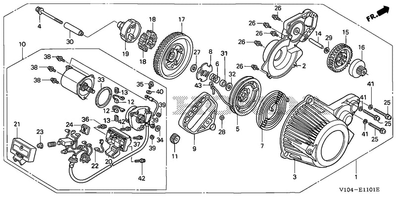 RECOIL STARTER (HS520-AS, ASA)