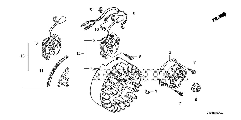 FLYWHEEL@IGNITION COIL   (ALUMINUM)