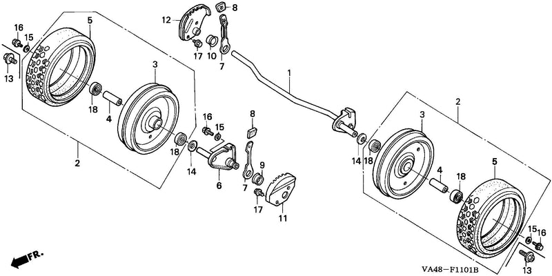 FRONT WHEEL (HRC215,     HRC216, HRC216K1)