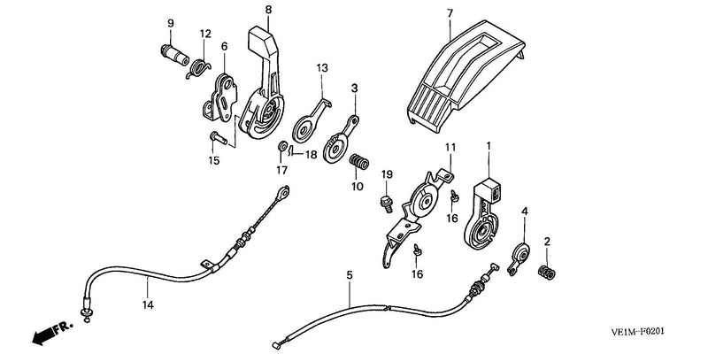 THROTTLE LEVER (HXA,     HXAA)