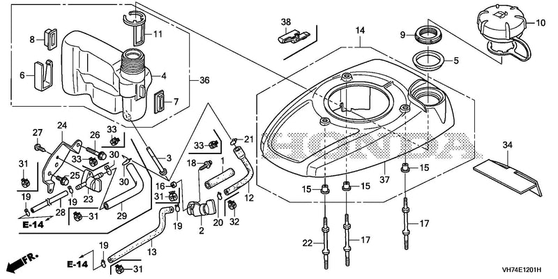 FAN COVER@FUEL TANK      (HRX217K1/K2/K3/K4/K5)