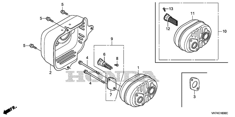 MUFFLER                  (HRX217/K1/K2/K3/K4/K5)