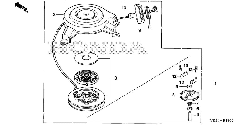 RECOIL STARTER (HRC216K2) (HXA/HXC)