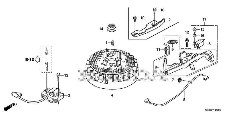 FLYWHEEL@IGNITION COIL   (1) (ALUMINUM)