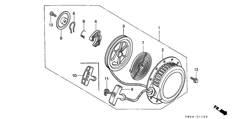 WB15    RECOIL STARTER (2)