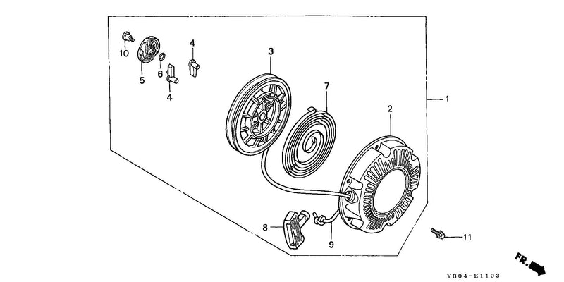WB15    RECOIL STARTER (3)