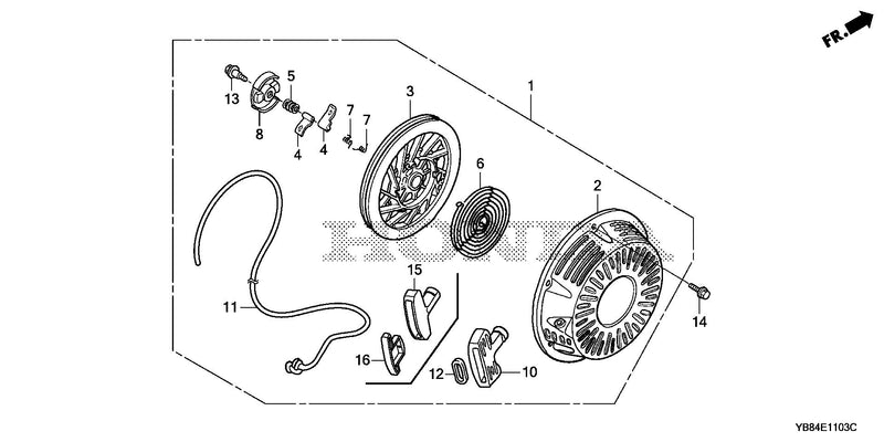 RECOIL STARTER           (WT30XK2/K3/K4)