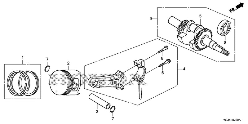 PISTON@CONNECTING ROD    @CRANKSHAFT