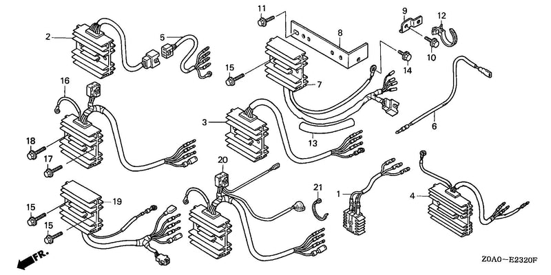 REGULATOR RECTIFIER@SUB  WIRE HARNESS