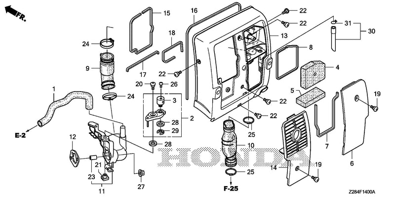 AIR CLEANER@REAR COVER