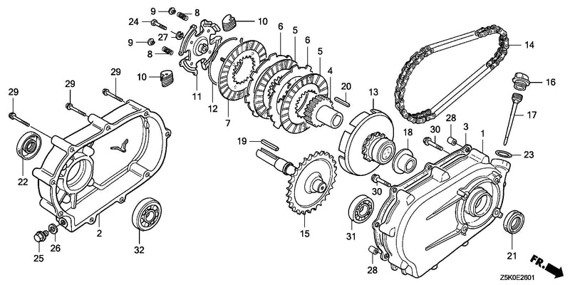 REDUCTION (1/2) (CLUTCH)