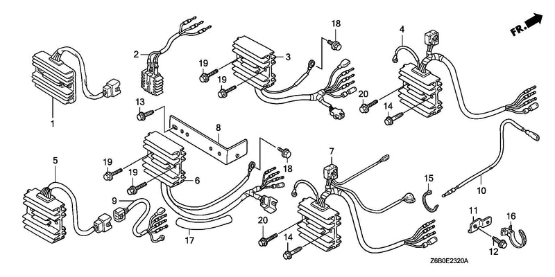REGULATOR RECTIFIER@SUB  WIRE HARNESS
