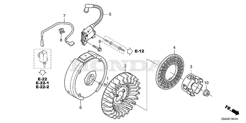 FLYWHEEL@IGNITION COIL   (CAST IRON)