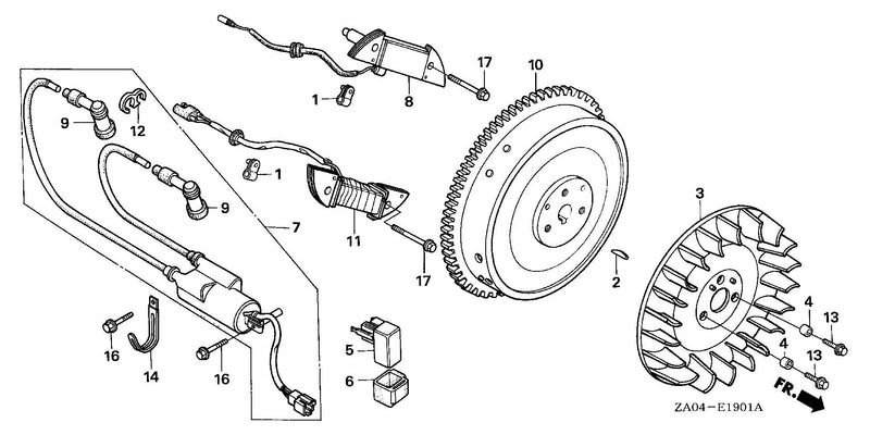FLYWHEEL@IGNITION COIL   (2)