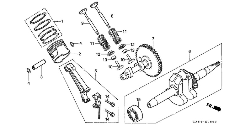 EX/EM650PISTON@CONNECTING ROD