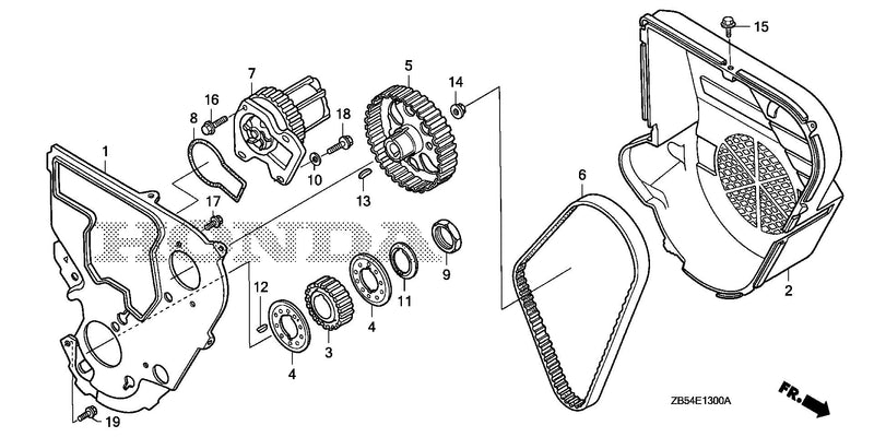 TIMING BELT@WATER PUMP