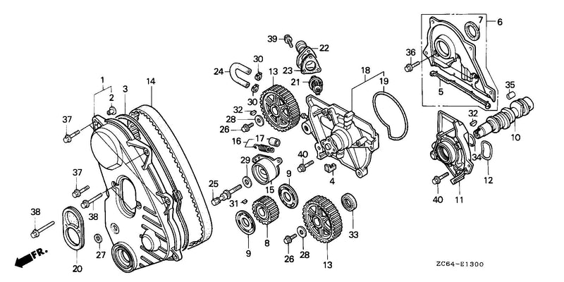 TIMING BELT@WATER PUMP