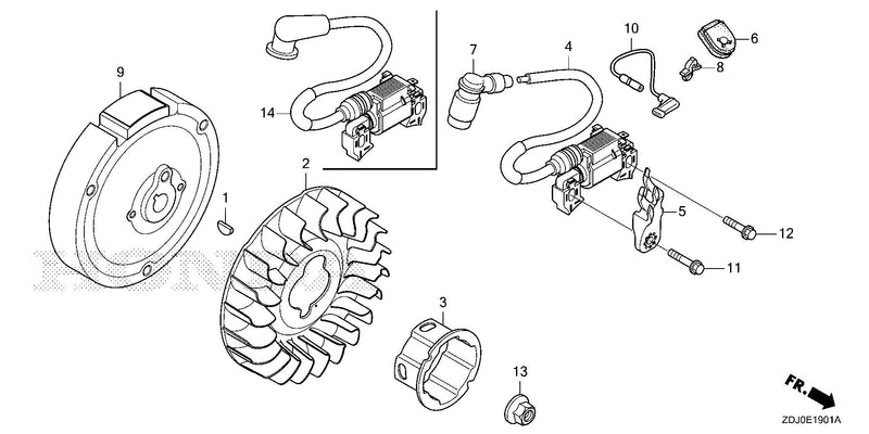 FLYWHEEL@IGNITION COIL   (2)