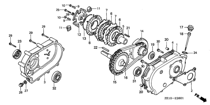 REDUCTION (1/2) (WITH    CLUTCH)