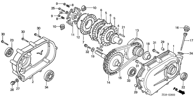 REDUCTION (1/2) (WITH    CLUTCH)