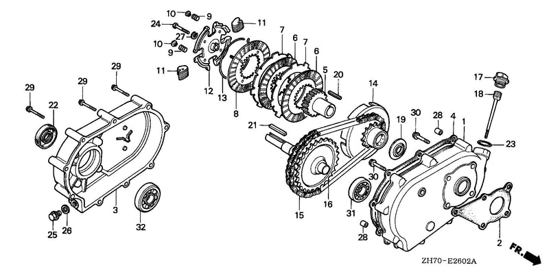 REDUCTION (1/2) (WITH    CLUTCH)