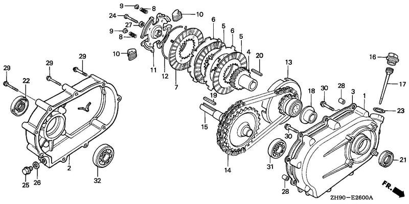 REDUCTION (1/2) (CLUTCH)
