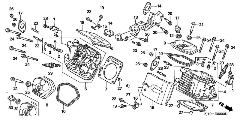 CYLINDER HEAD (GX620K1)  (PROPANE)