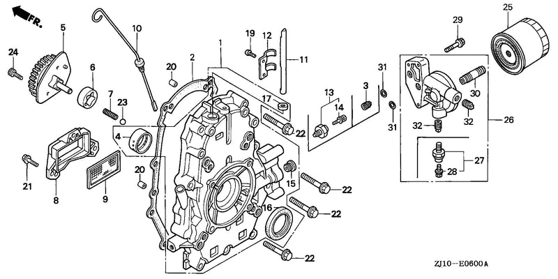 CRANKCASE COVER (GX620)