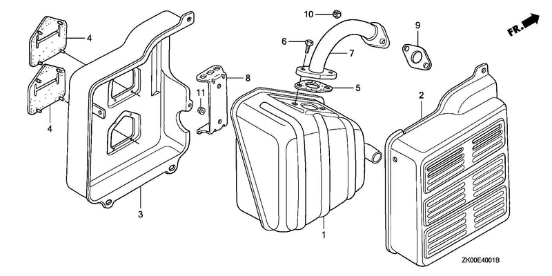 OTHER PARTS (MUFFLER,    MUFFLER GASKET, MUFFLER  PROTECTOR)