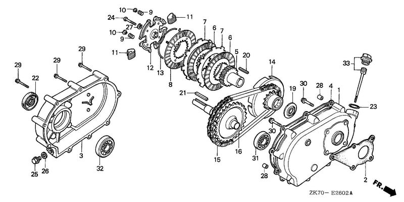 REDUCTION (1/2) (WITH    CLUTCH)