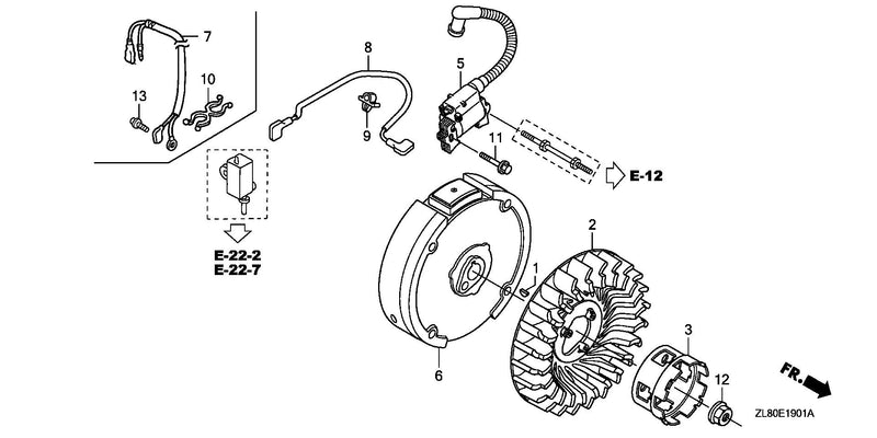 FLYWHEEL@IGNITION COIL   (2)